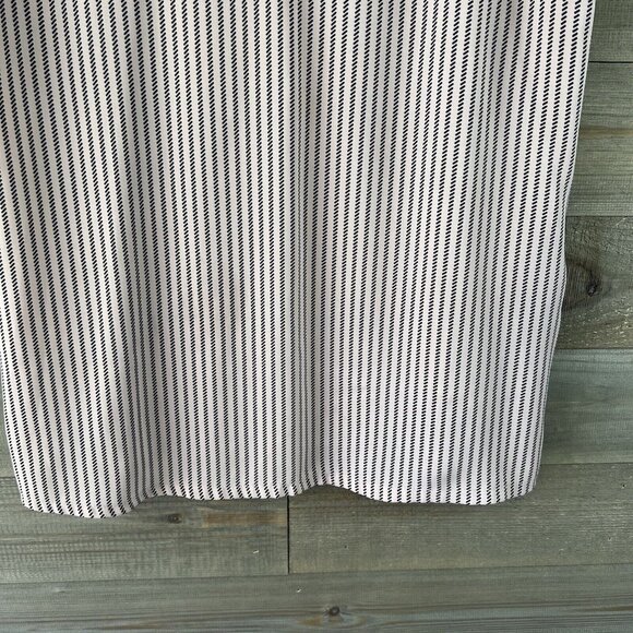 Worthington Womens Shirt Cap Sleeve Blouse Vneck Semi Sheer Striped Size Large - Picture 4 of 7